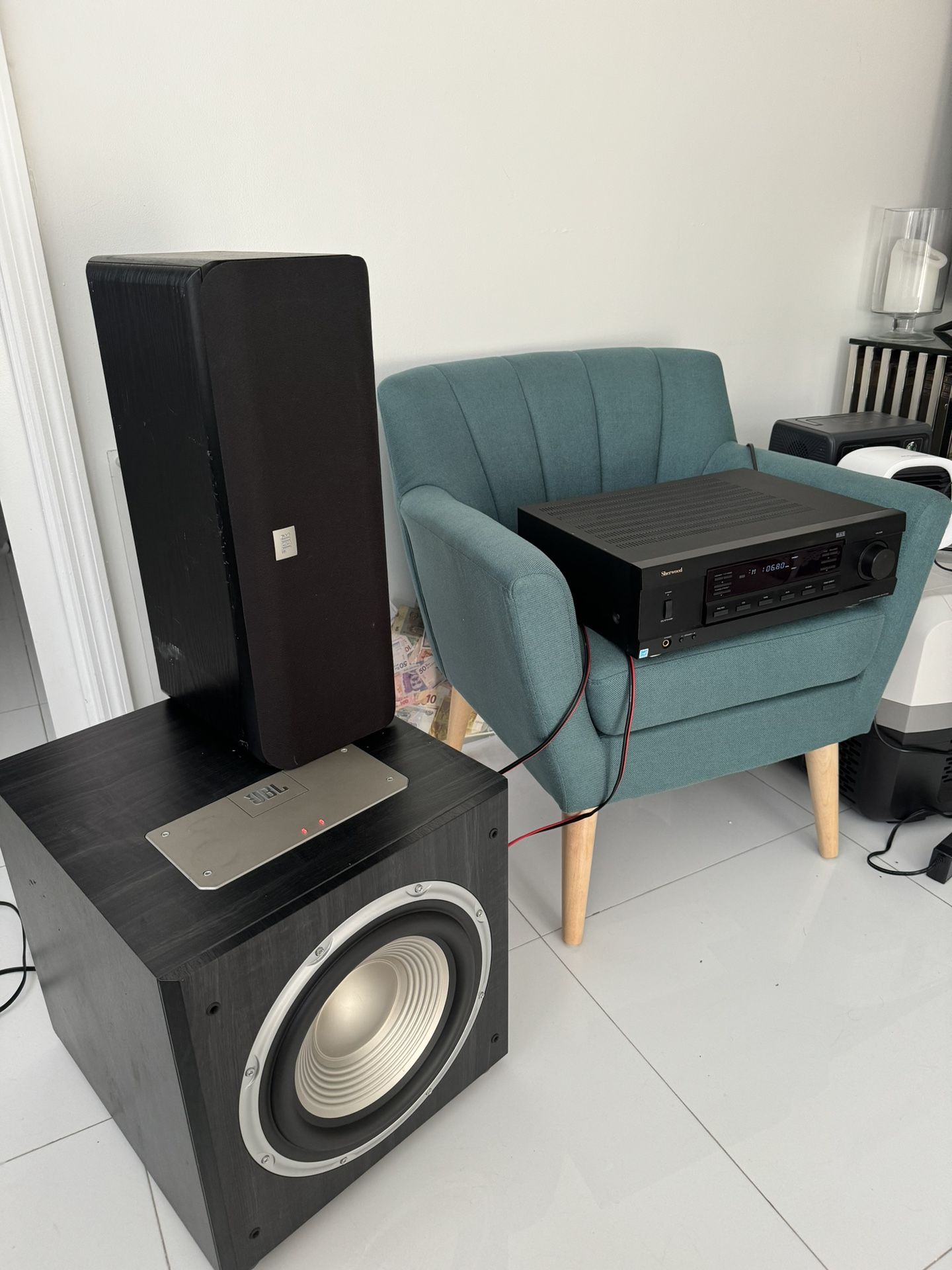 JBL Sub S120PII + JBL LC1 + Sherwood Receiver