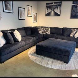 4 Piece Dark Gray Large Sectional Couch 🔥 New Brand 📣 By Ashley Signature ⭐️ 