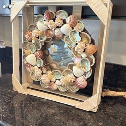 Seashell Wreath In Crate