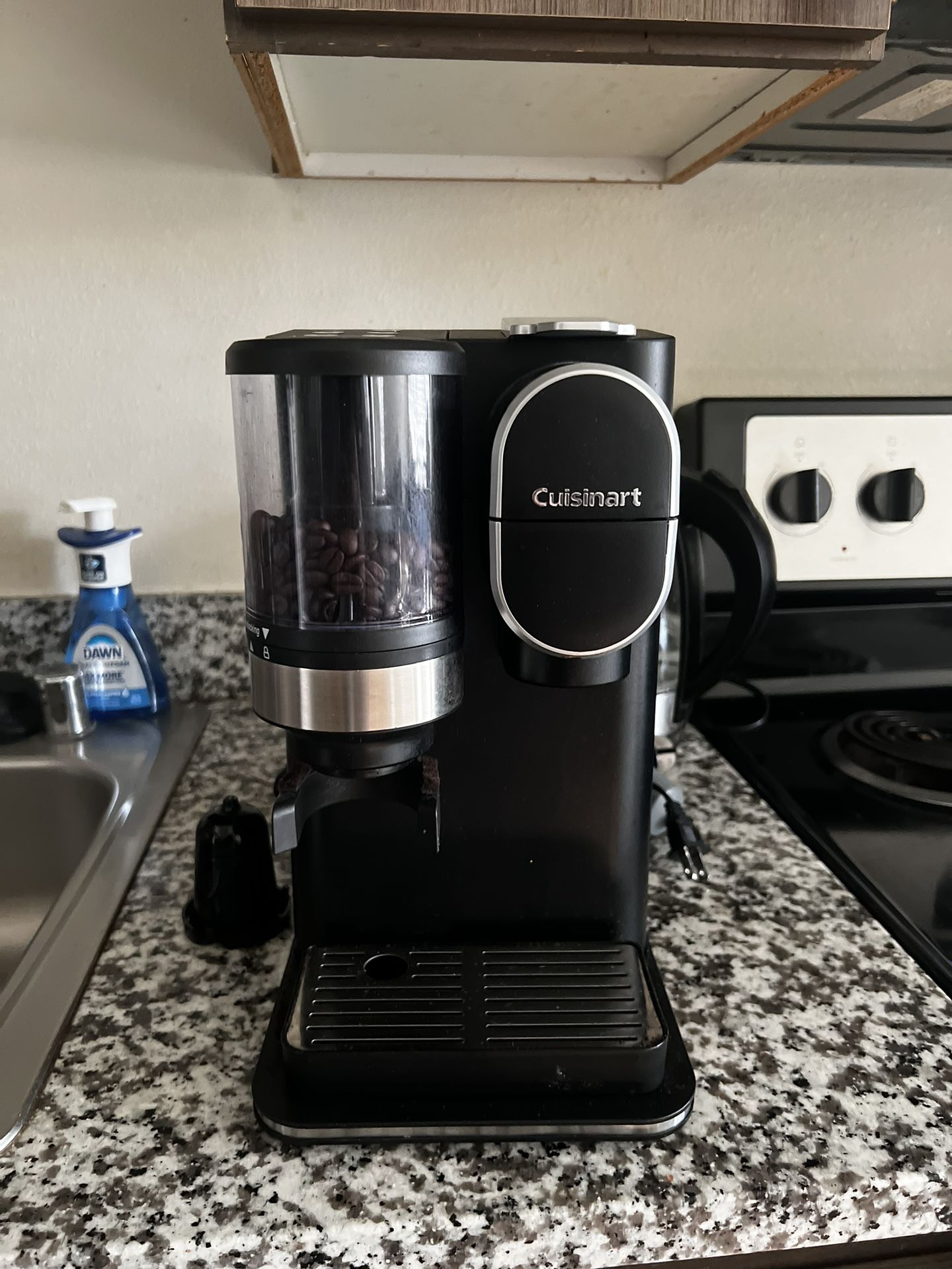 Cuisinart Single Serve Coffee Maker + Coffee Grinder, 48-Ounce Removable Reservoir, Black