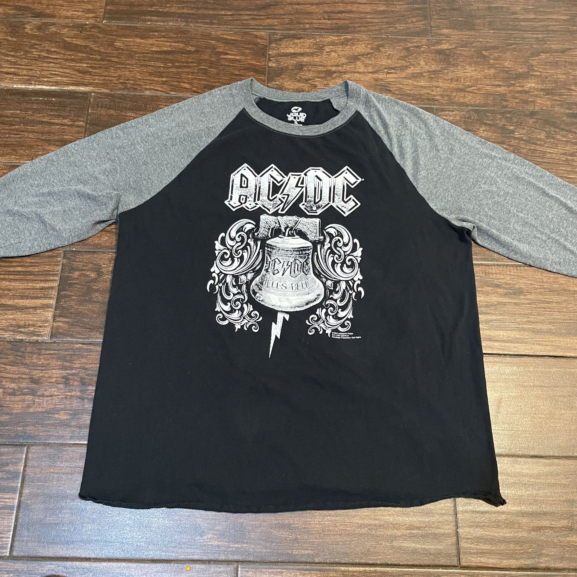 acdc liquid blue baseball t shirt