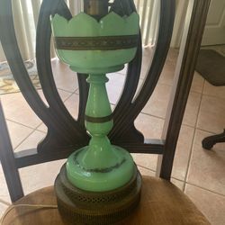 Antique Vaseline Table Lamp