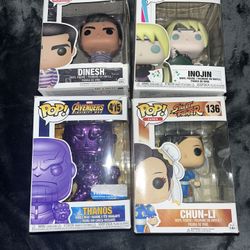 4 funko pop (text if you wanna buy serpent)