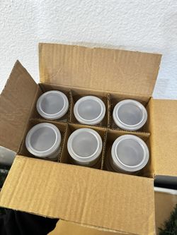 Set Of 6 Crate & Barrel Mini Glass Hugs