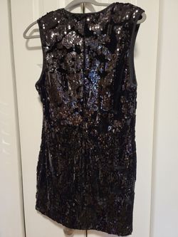 Forever 21 black sequin dress size large