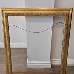 Vintage Gold Ornate Wood Frame 32x28 inches