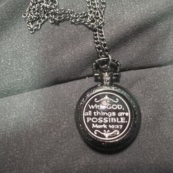 Mark 10:27 Pocket Watch 