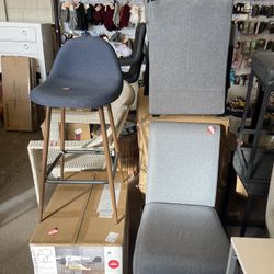 Grey Fabric Chairs $139 Set Of 4 In Box 
