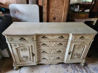White Antique Dresser