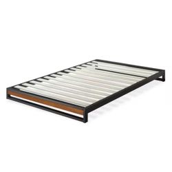 Twin 6 in. Bamboo and Metal Platforma Bed Frame