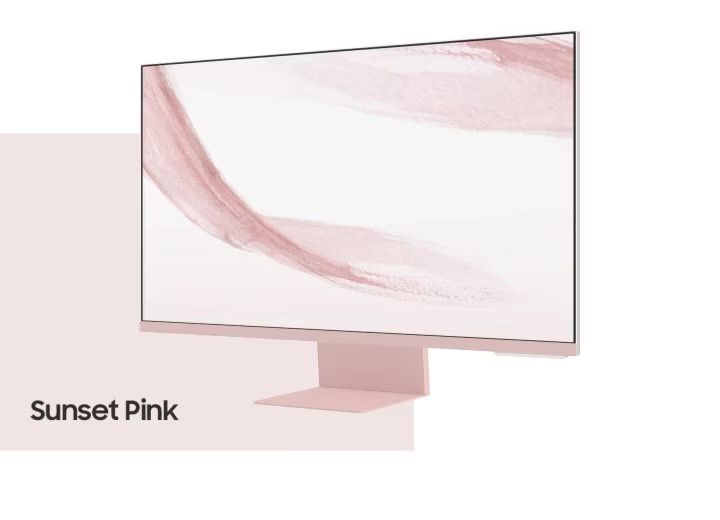 Samsung M8 Smart Monitor 32 in Sunset pink