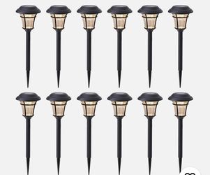 12 Pack Solar Pathway Lights Outdoor Garden