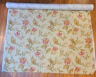 Vintage MILL CREEK FABRICS Screen Print Teflon 37 feet long x 54 inches wide roll