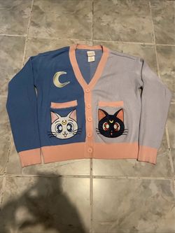 Guardians Sailor Moon Luna & Artemis BoxLunch Cardigan Sweater S/M