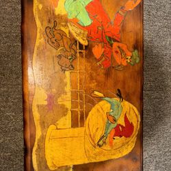 Vintage 1(contact info removed)s wood panel art work