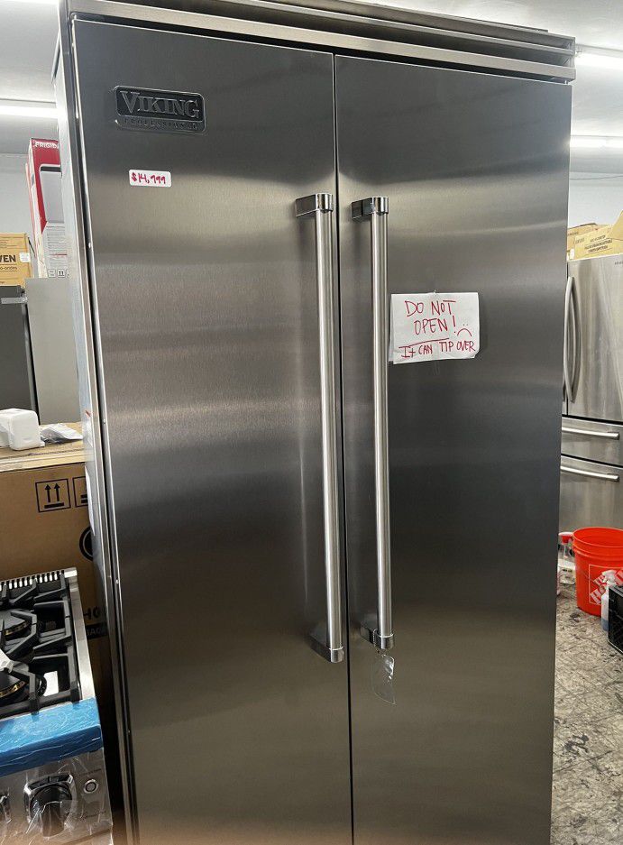 viking pro built in side by side refrigerator 