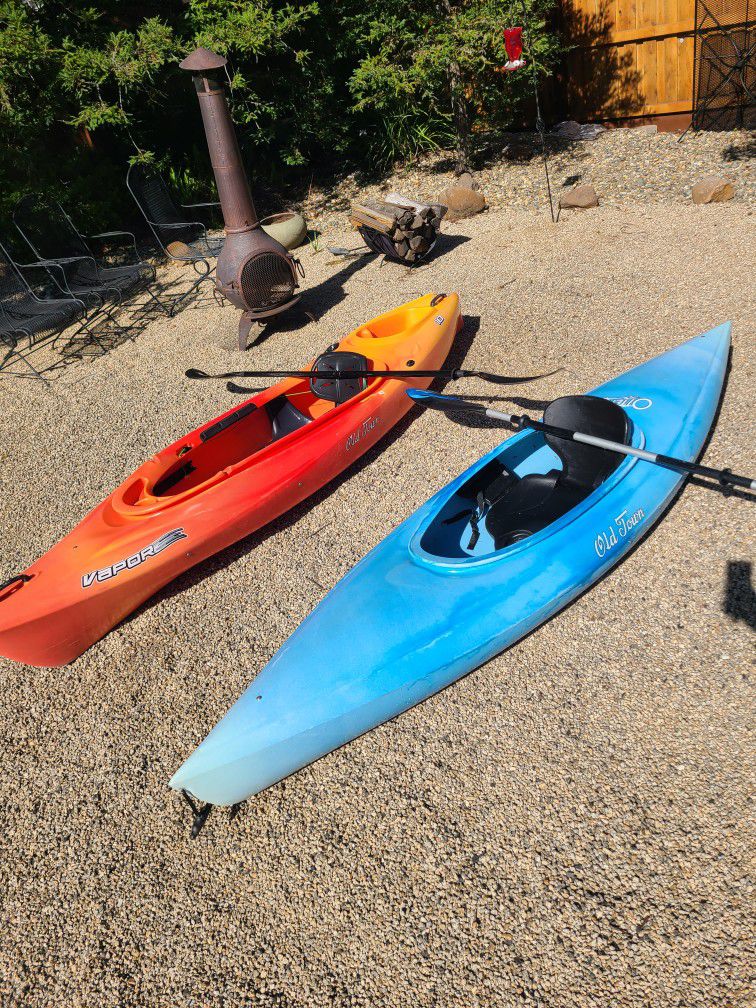 Kayak Old Town Vapor & Otter Paddles Ready For Water! Boat Must See!