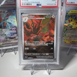 Pokemon Scizor Obsidian Flames Illustration Rare #205 PSA 9 Mint