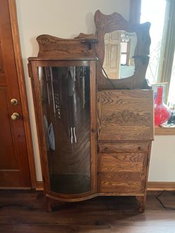 Antique Oak Side-by-Side Secretary Desk
