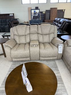 Hugo Taupe Power Reclining Loveseat