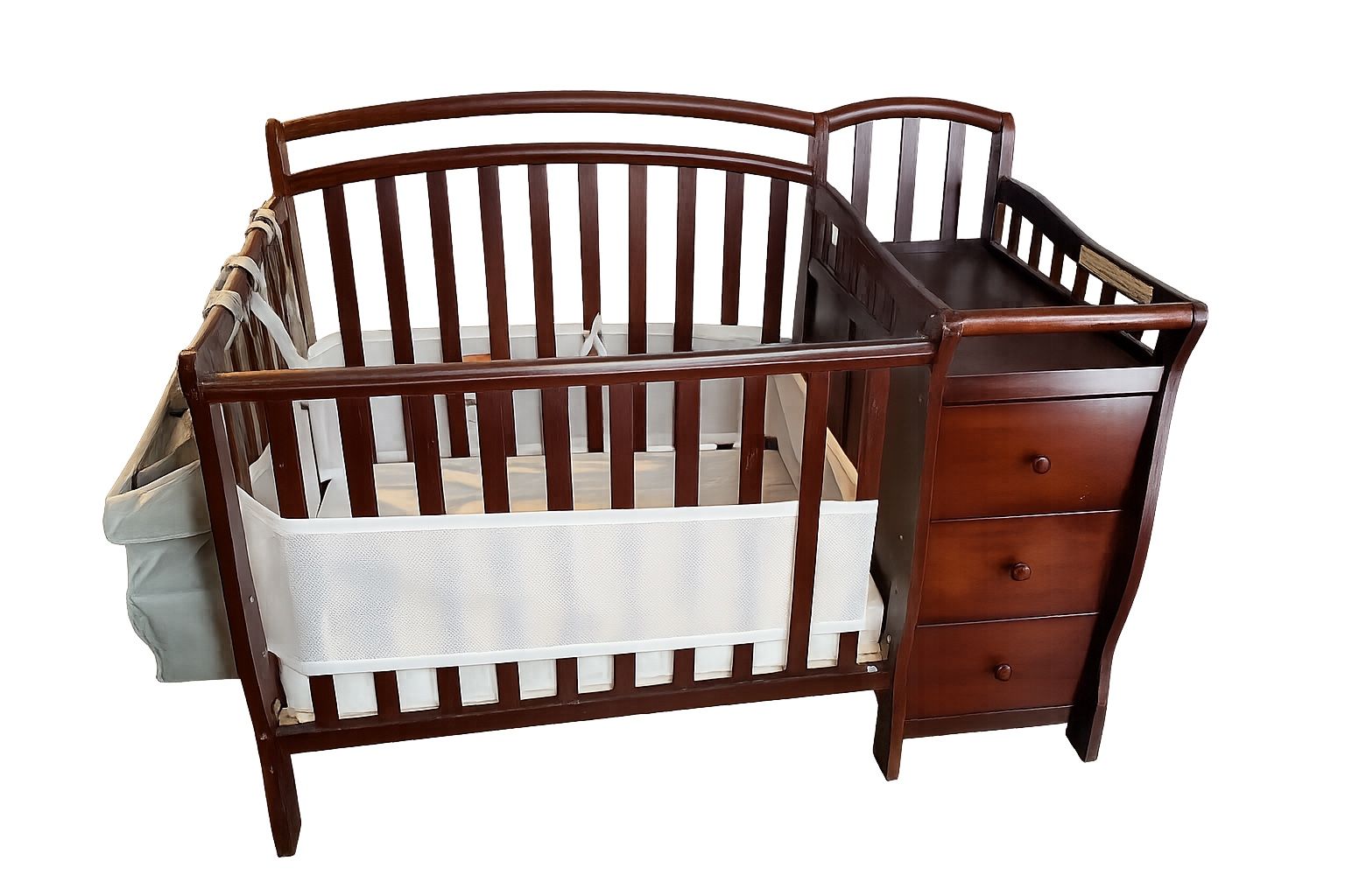 Espresso Mini Crib With Changing Table