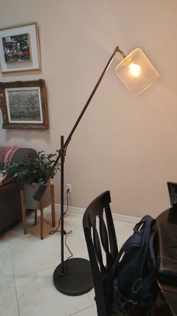 Beautiful West Elm floor lamp in a matte black finish