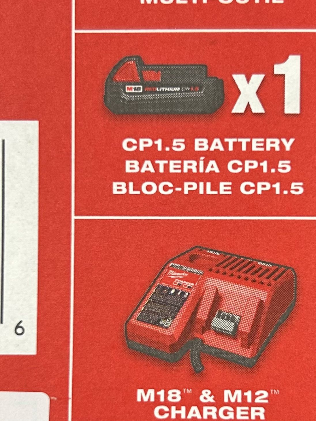 New 1.5AH Milwaukee M18 Battery and Charger