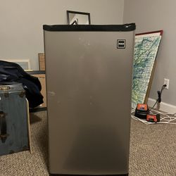 Mini Fridge with Compact Freezer Compartment- RCA 3.2 Cu Ft - Stainless Steel Finish