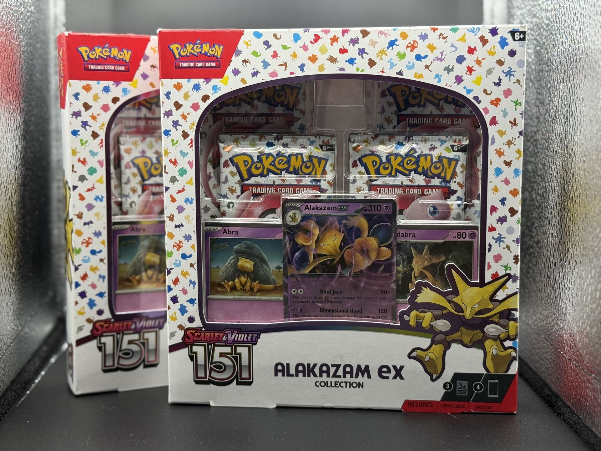 Pokémon 151 Alakazam ex Collection Box – New & Sealed | Lot of 2
