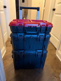 Hyper Tough Hyper Stack 3 piece Modular Rolling Toolbox