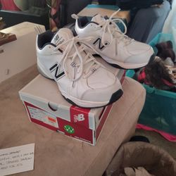 New Balance 608v4 White and Navy Blue. Extra Wide. Athletic Sneakers. US MEN'S SIZE 10 1/2.