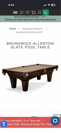 Brunswick pool table