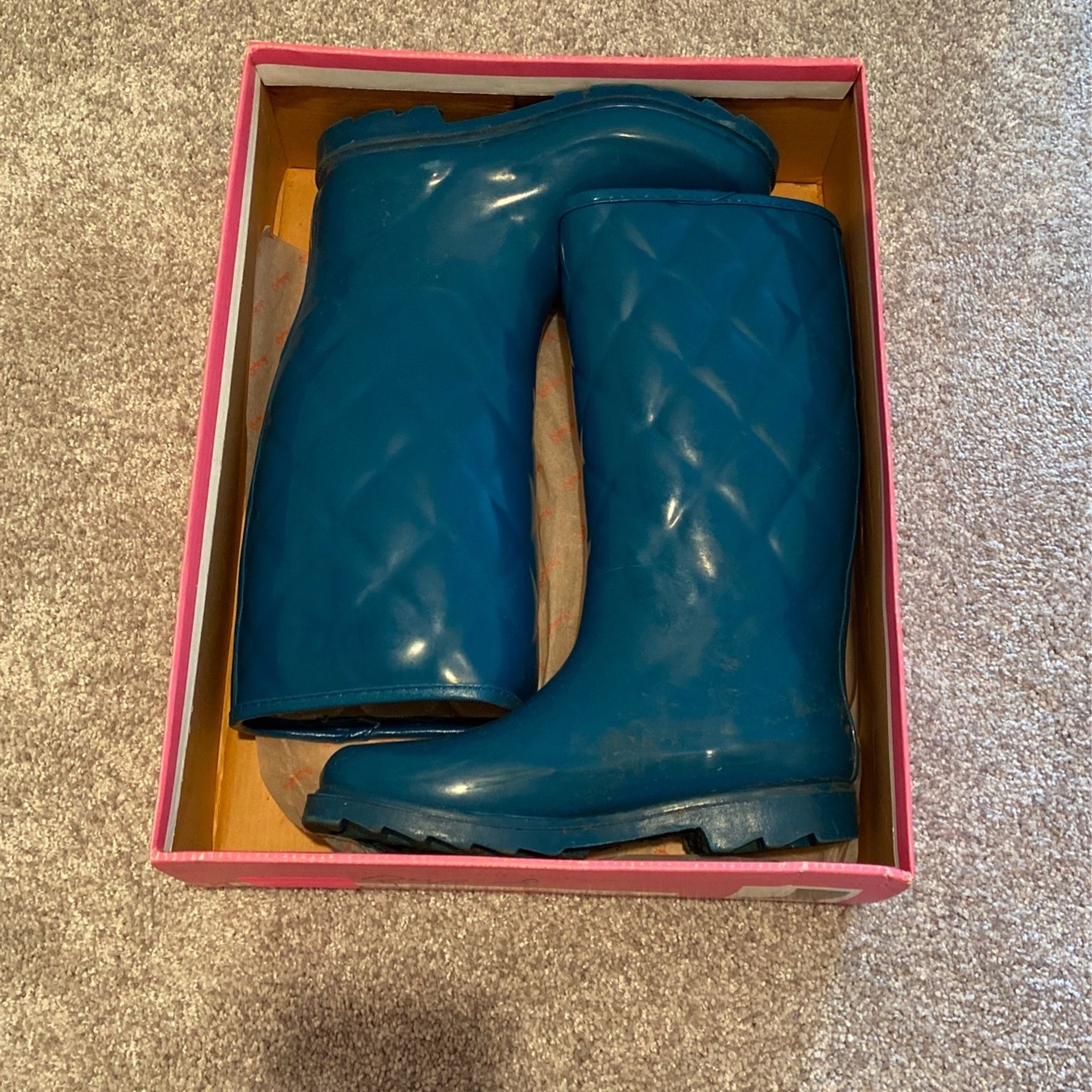 Qupid Rain Boots - Teal, Size W7