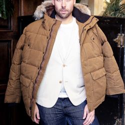 The North Face 550 Hyvent Mens McMurdo Parka Down Filled Fur Trim Hood Tan Coat XXL. Good Condition. Make an offer! 