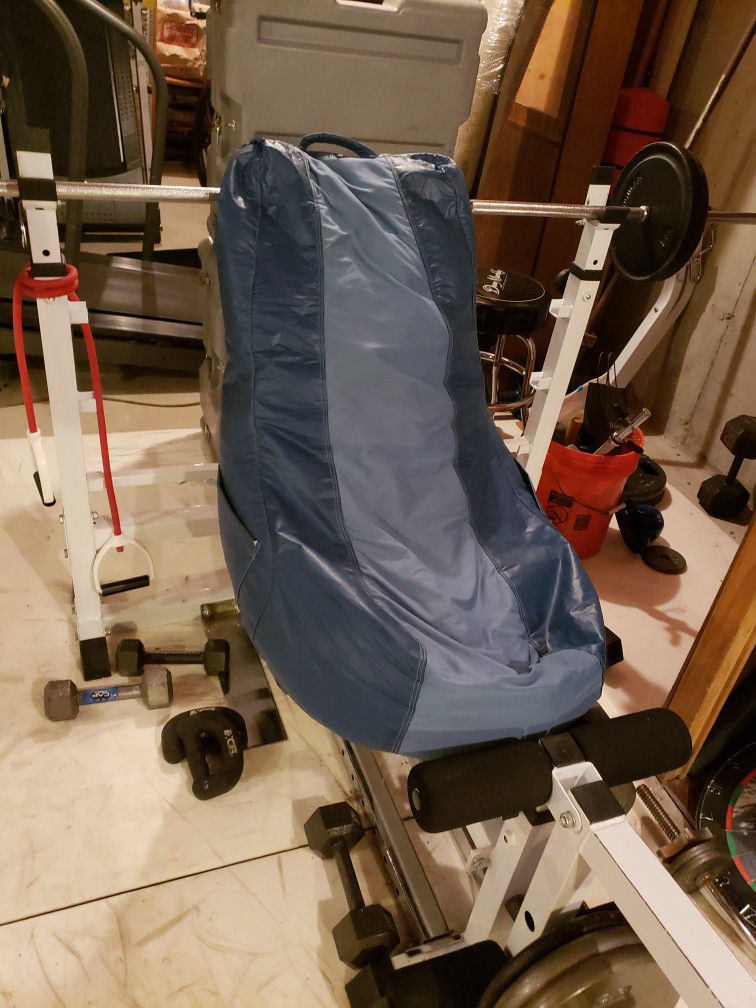Blue And Light Blue Bean Bag Relaxing Chair
