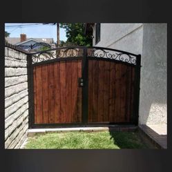 Wrought Iron Door With Wood