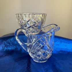 Creamer and Sugar Bowl by Gorham Crystal