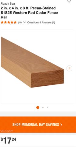Ready Seal 2x4x8 Western Red Cedar – BRAND NEW