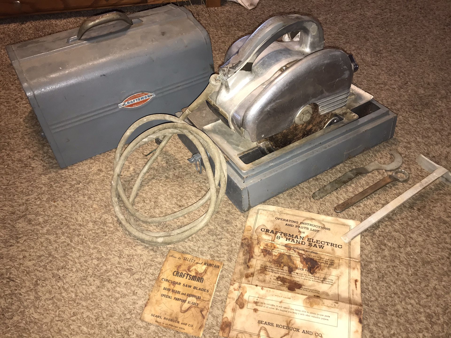 Vintage 1950’s craftsman 8” circular saw