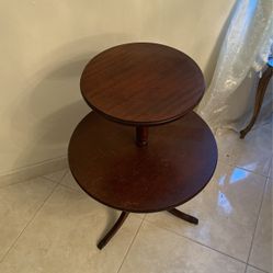 Antique Round Accent Table