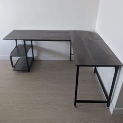 Large Industrial L Shaped Desk