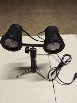 Generic Dual Head Adjustable Desk Lamp with Tripod Stand