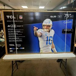 75” TCL Smart 4K UHD Tv QLED 