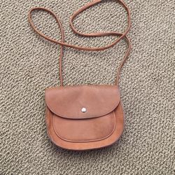 Brown satchel purse
