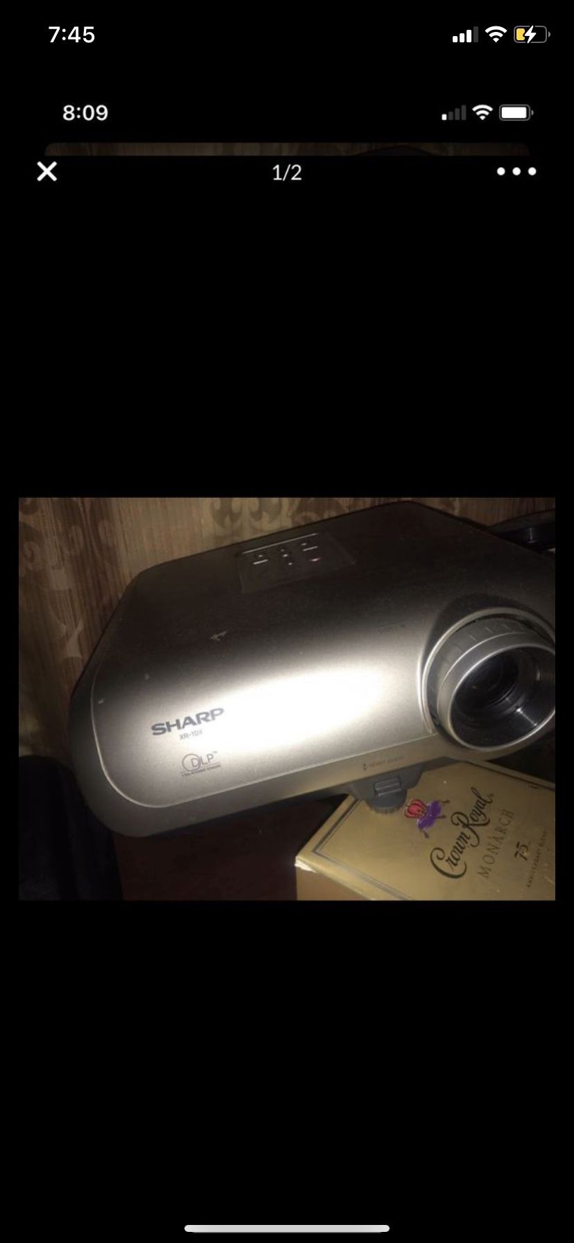 Sharp XR-10X DLP Projector with Ceiling Mount