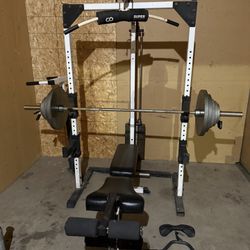 Bench Press With Half Rack And Pull Down Bar 