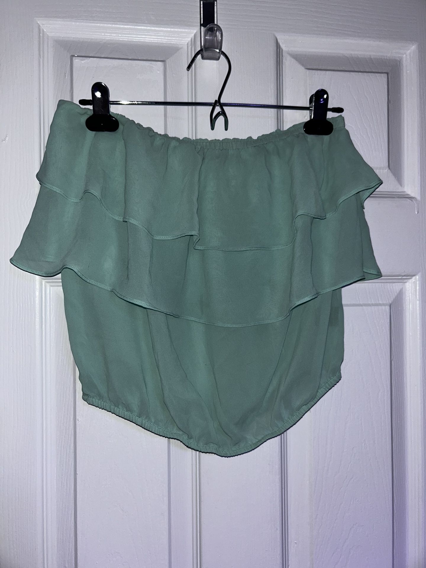 Charlotte Russe Green Sheer Tube Top