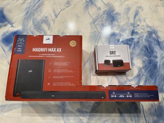 Brand New Polk Magnifi Max AX 7.1 Dolby Atmos Soundbar with Surround Speakers