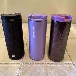 3 starbucks tumbler for hot coffee like new in good condition.