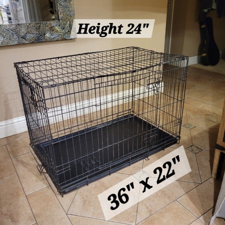 Collapsible Dog Crate. Large. 2 Openings.